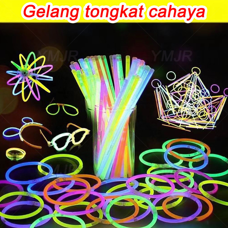 YMJR glow stick glowing stick 100pcs/box lampu neon Glow stick (isi 100 pcs ) / stick glow in dark w