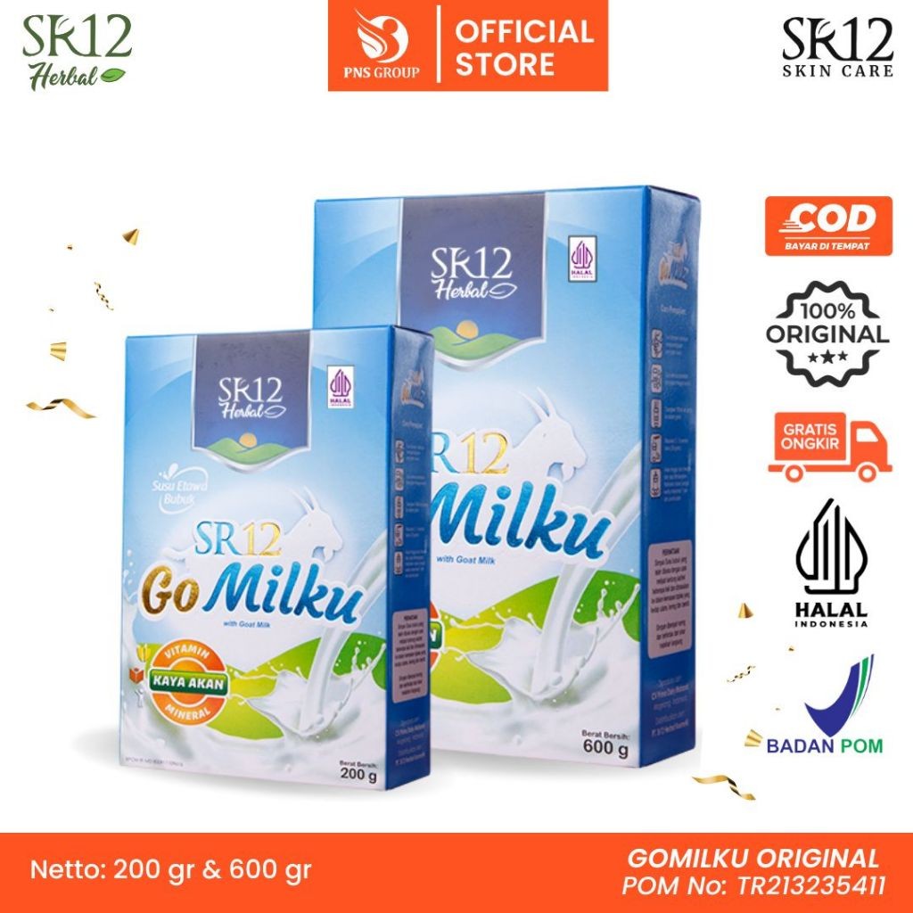 

Susu Gomilku SR12 Original Susu Kambing Etawa Bubuk Kualitas Premium Kemasan Hemat Rasa Original 200gr 600gr