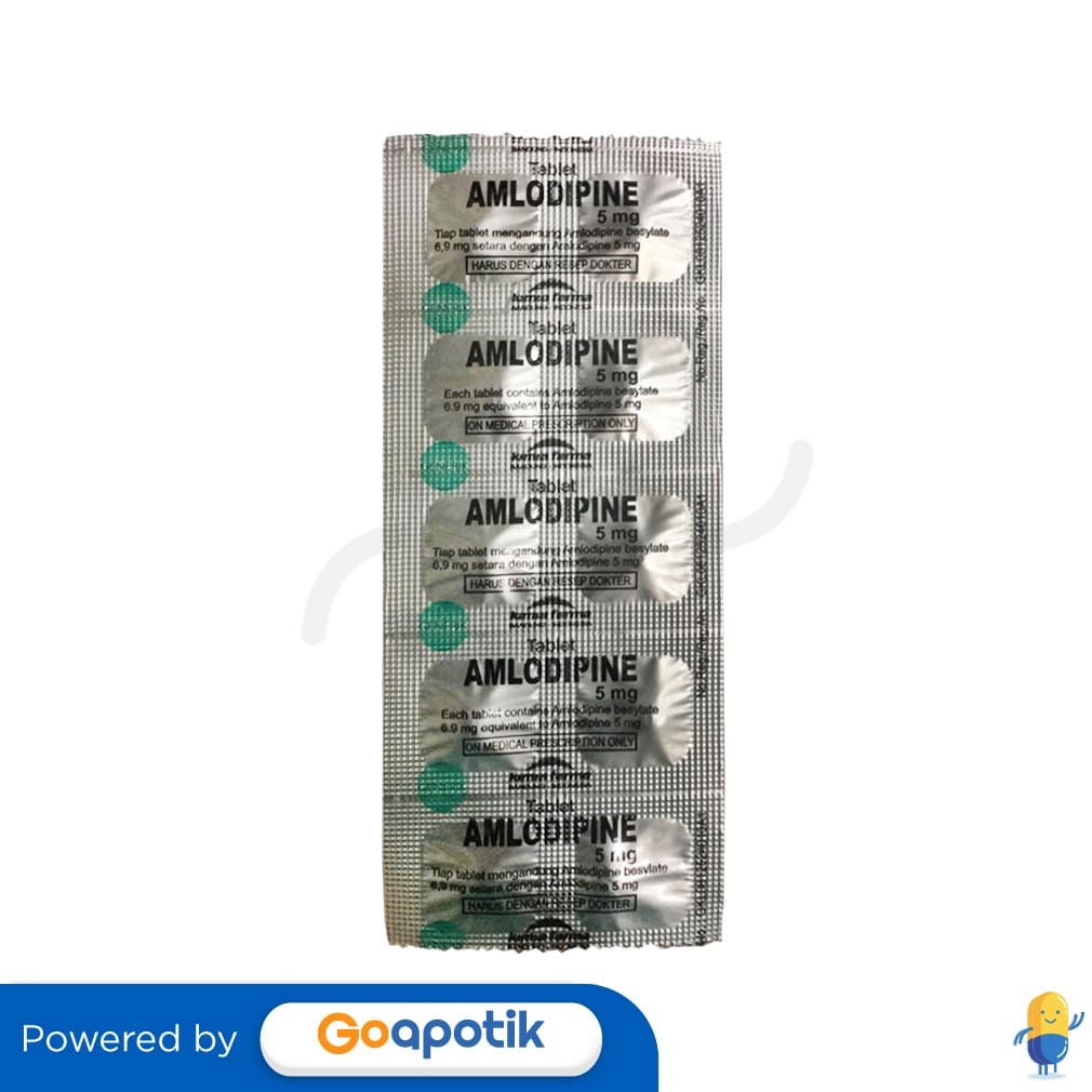 Amlodipine Besilate Kimia Farma 5 Mg Strip 10 Tablet