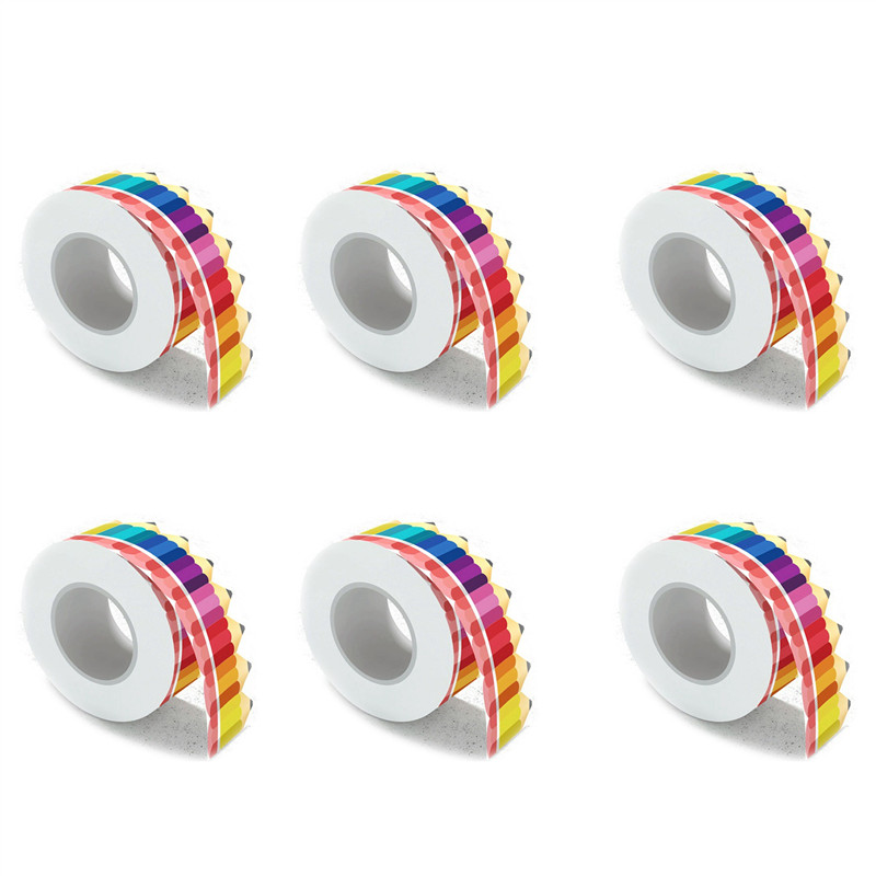 

6X Bulletin Borders Stickers,Pencils Border Trim, 65.6Ft Back-To-School Decoration Borders-B12B