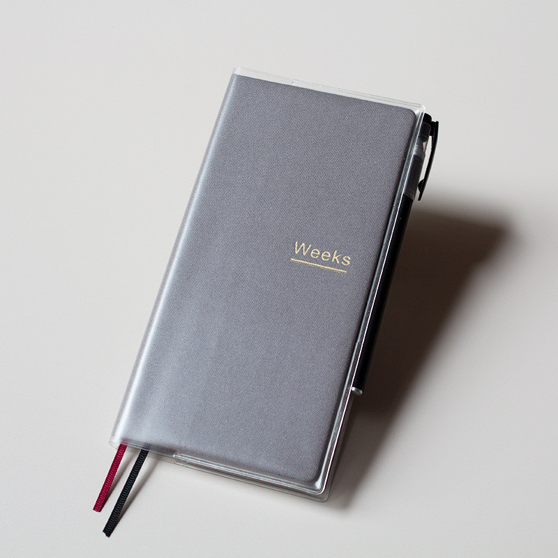 

PVC book cover frosted protective cover compatible with Hobweeks book cover 48k fixed page notebook ledger cover