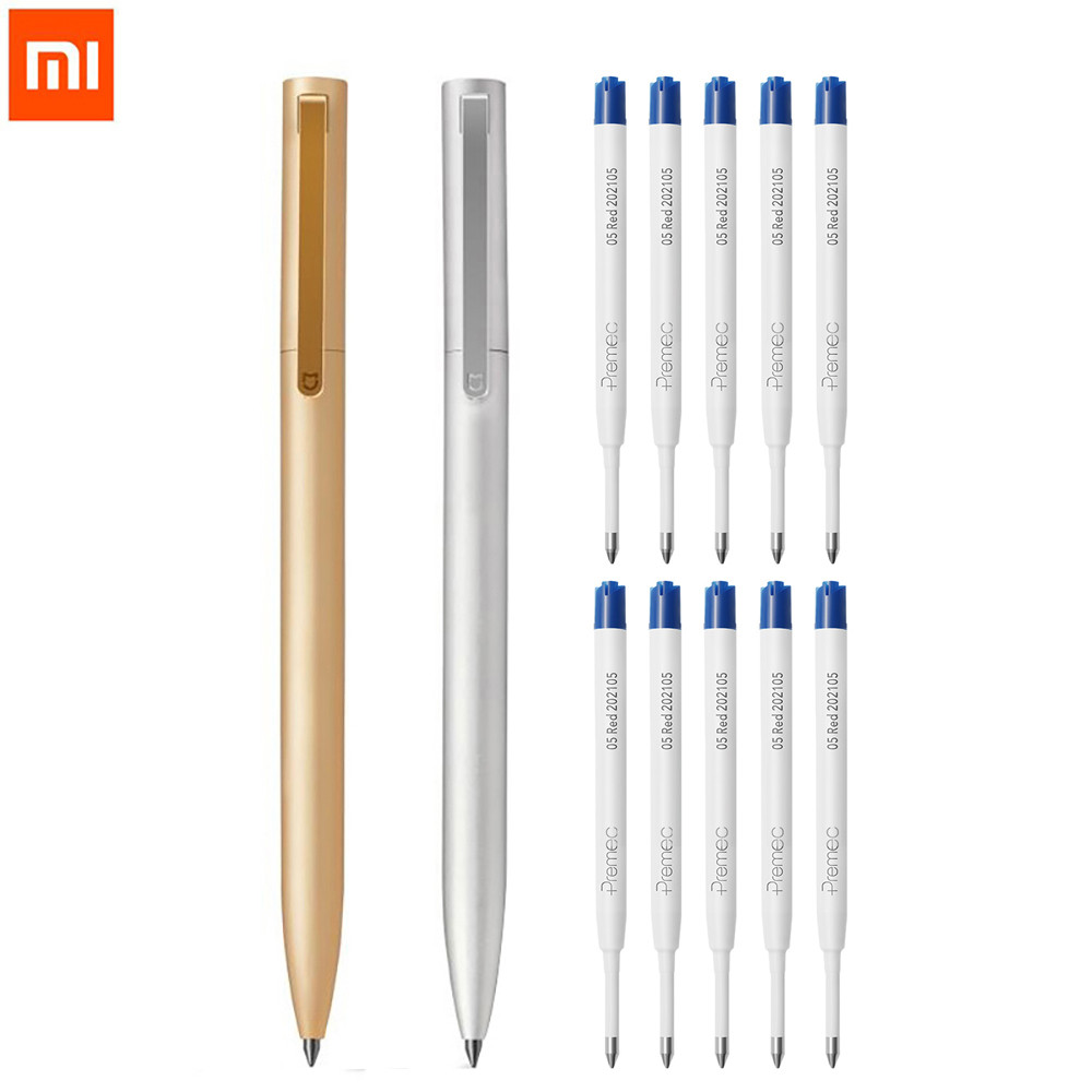 

Original Xiaomi Mijia Metal Sign Pen Ballpen Mijia Signing Pen 0.5MM PREMEC Smooth Switzerland Refill Black/Blue/Red Ink