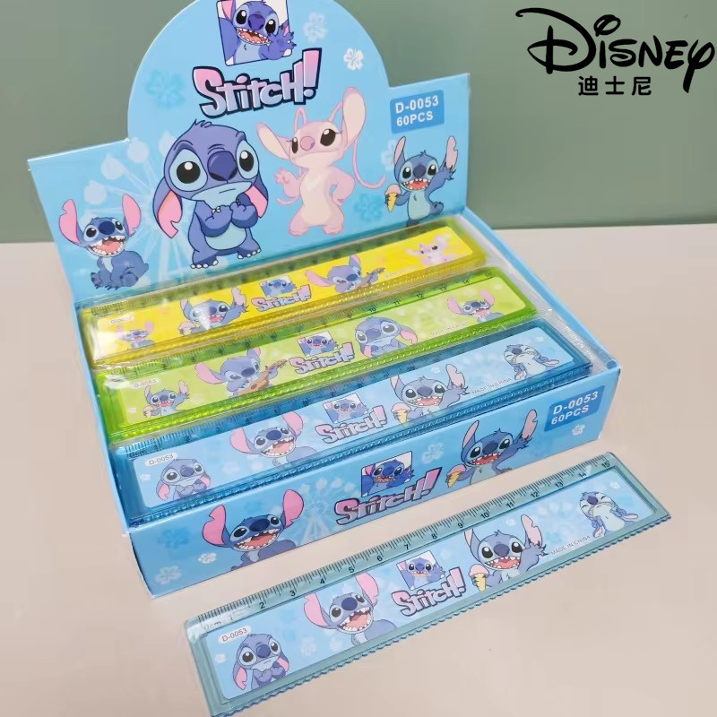

60pcs Disney Lilo and Stitch 15cm Colorful Ruler Anime Cute Student Drawing Plastic Ruler Stationery Gift