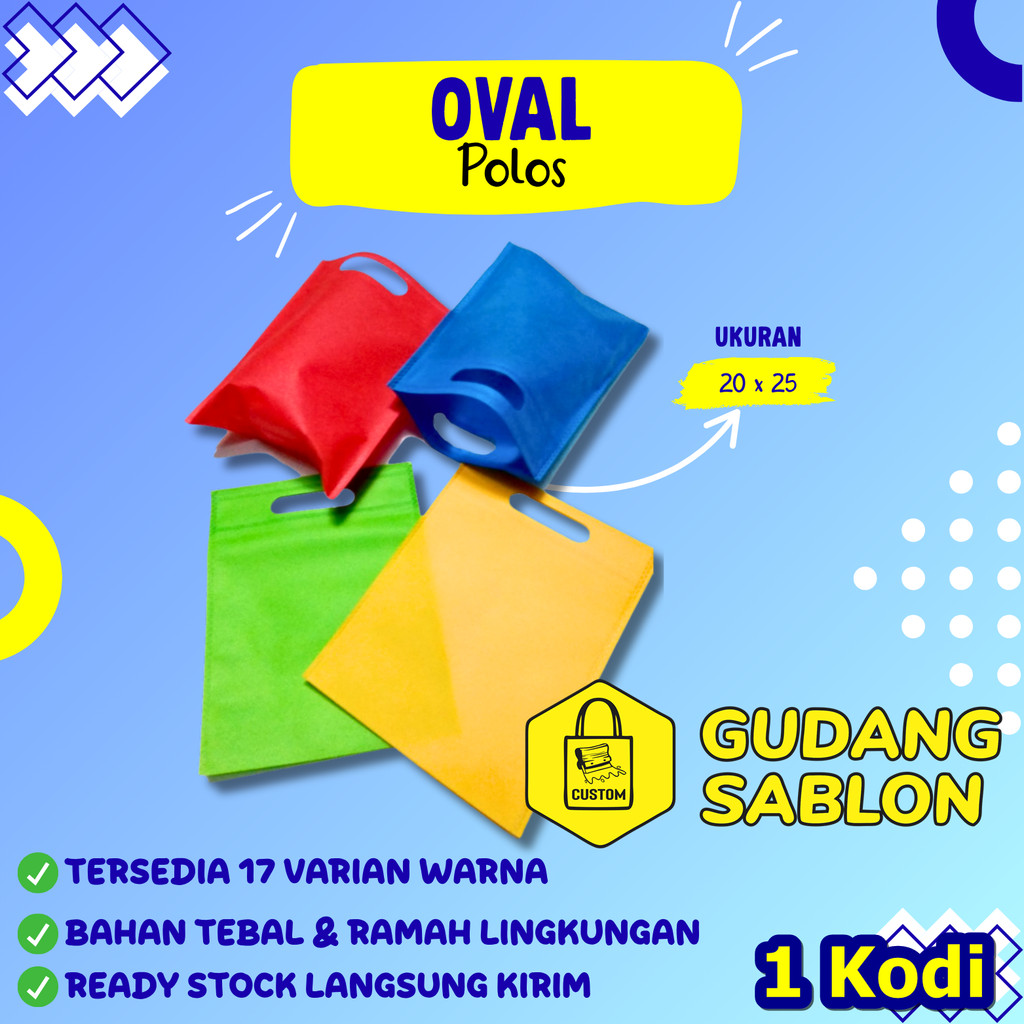 

1 kodi (20pcs) OVAL 20x25 cm spunbond goodie bag