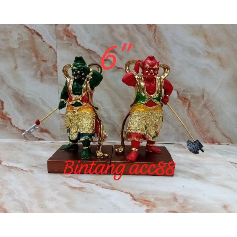 patung dewa rupang pengawal dewi maco mazu macho - fiber - 6inch