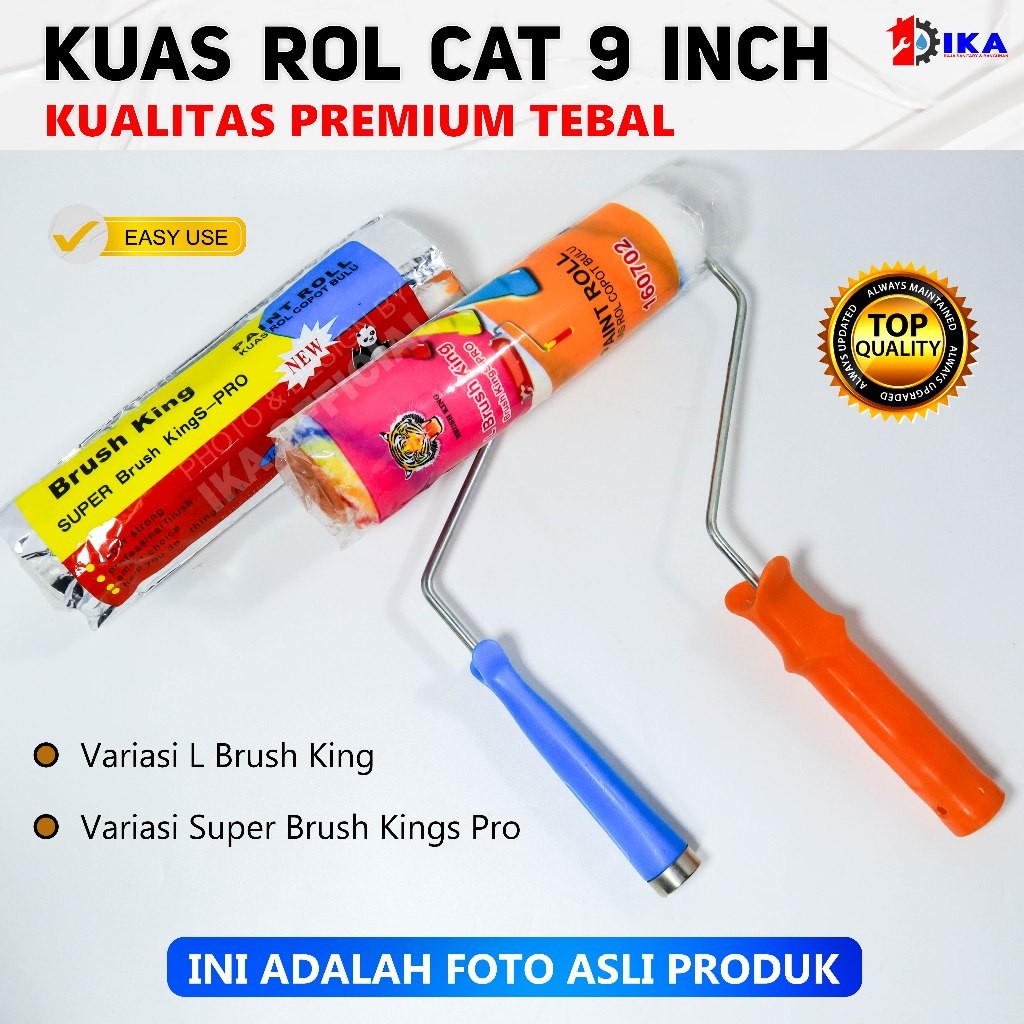 KUAS ROLL BRUSH KING 9 INCH/ KUAS ROLL TEMBOK BRUSH KING 9 INCH/ KUAS ROLL BRUSH KING / PAINT ROLLER