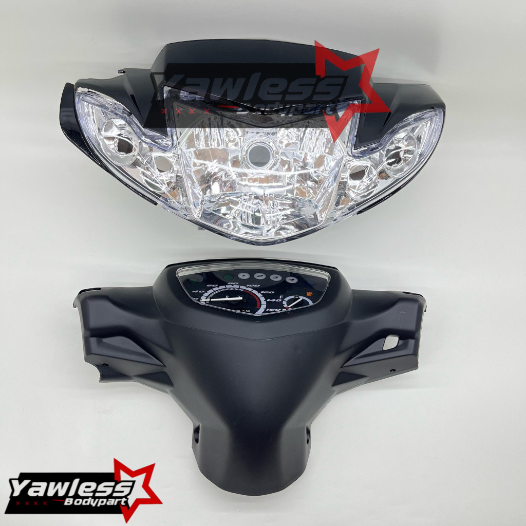 Batok Vega R new warna hitam + Lampu depan vega R new / batok kepala vega r new