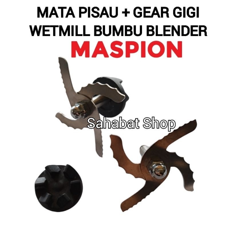 Mata Pisau Wetmill Bumbu + Gear Gigi Blender MASPION