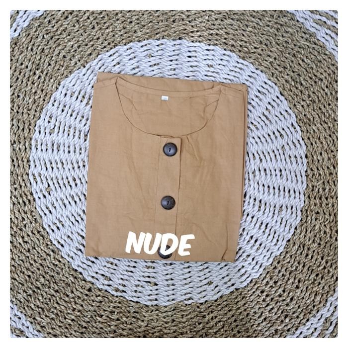 Tunik Polo (mini dress) katun HQ bordir original saku fungsi lengan - Red, XXXL