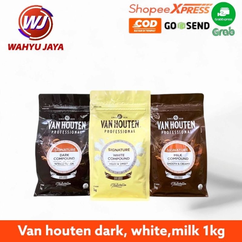 

Van Houtten dark compound coins,white,semi sweet baking coins 1kg/Van Houten Dark Compound