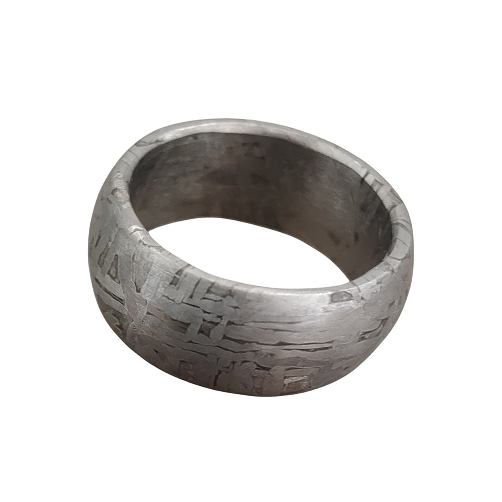 Muonionalusta Meteorite ring Iron meteorite ring Natural meteorite material ring