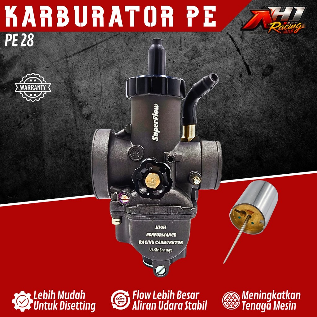 Karburator Karbu PE 24 26 28 30 AH1 Racing Superflow - Karburator Karbu PE24 PE26 PE28 AH1 Superflow