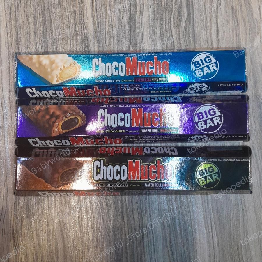

Chocomucho Bar Wafer Rolls Cereal Crispies Coklat Caramel IMPORT 125gr