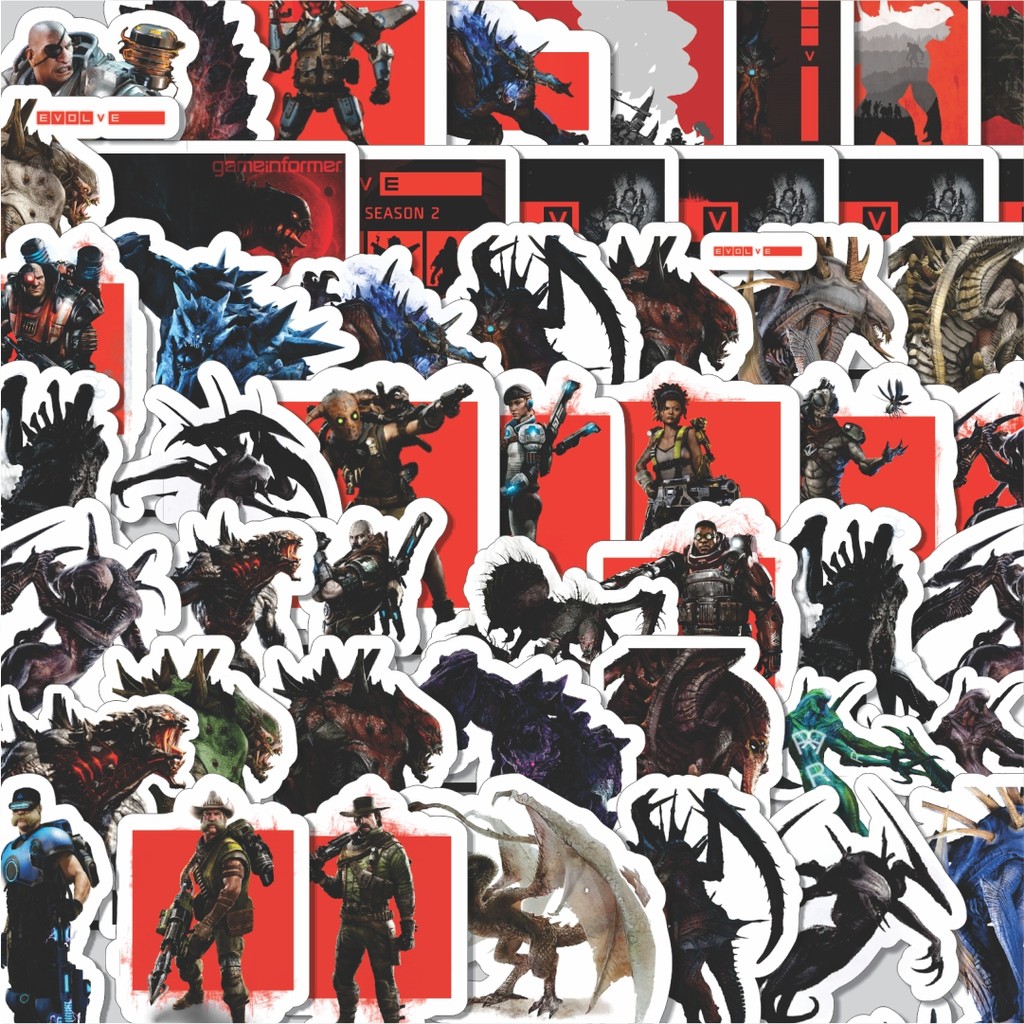 

Stiker Cutting Pack Stiker Game Series Evolve Karakter Mix 2 Isi 100Pcs Series Aesthetic Lucu Keren Untuk Koper Bahan Vynil
