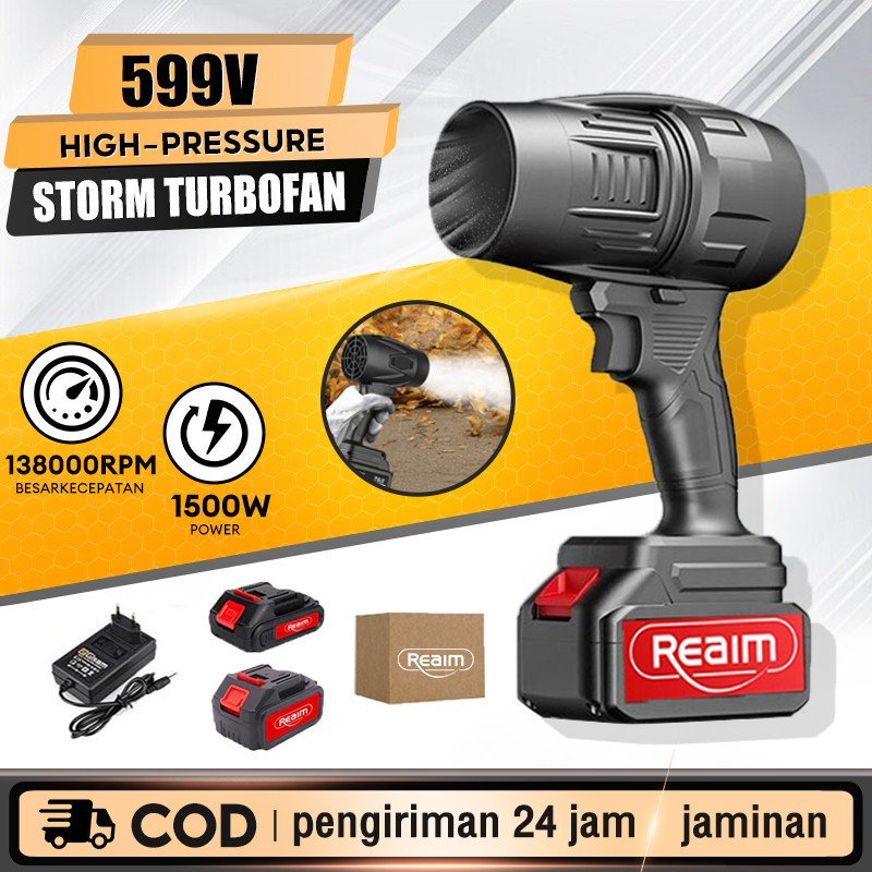 TAM.ZAM REAIM Mesin Blower Cordless Mini Brushless Baterai Litium Blower Cordless Baterai Litium Hig