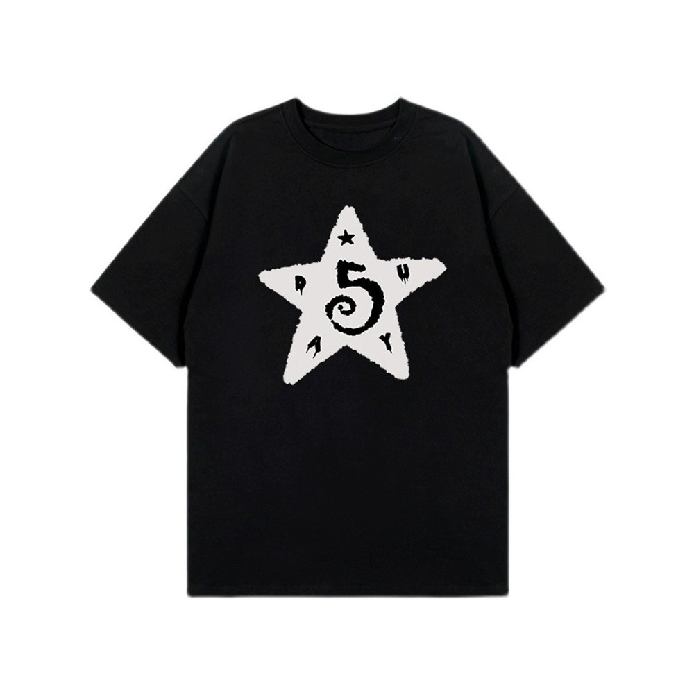 MCM New York Nomor 11 pencetakan Amerika Retro Mode jalanan  kaos pria wanita atasan Lengan Pendek T