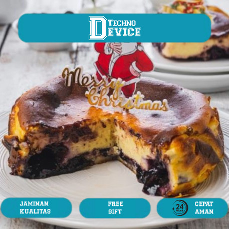 

BASQUE BURNT CHEESE CAKE with Blueberry Topping (BEST SELLER)