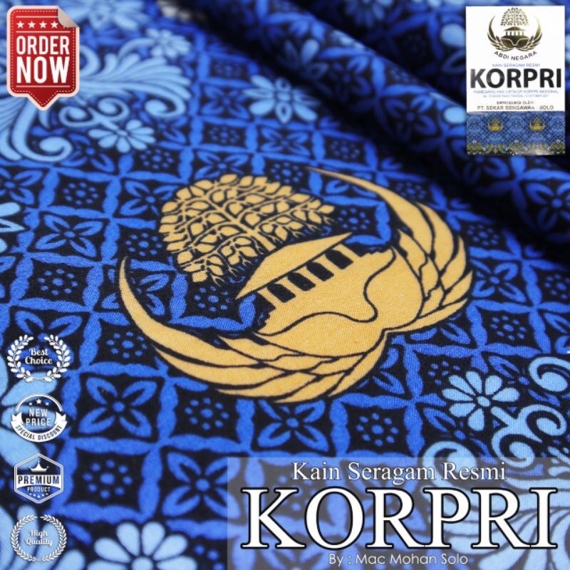 TERBARU [NEW ARRIVAL] KAIN KORPRI MOTIF TERBARU RESMI PT SEKAR BENGAWAN SERAGAM RESMI KORPRI C 40 S 