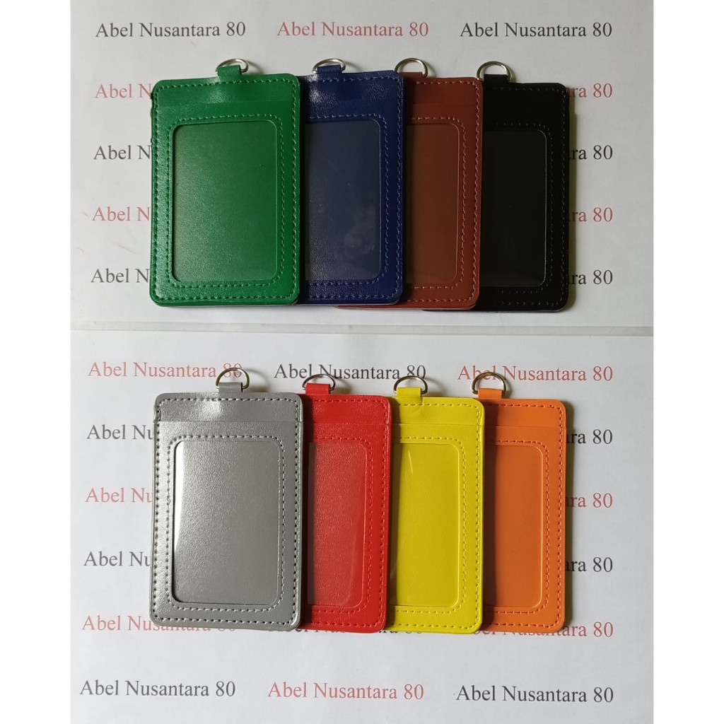 

[MAC] Casing ID Card Kulit Ring 1 Sisi Warna Warni (Bisa 2 Kartu)