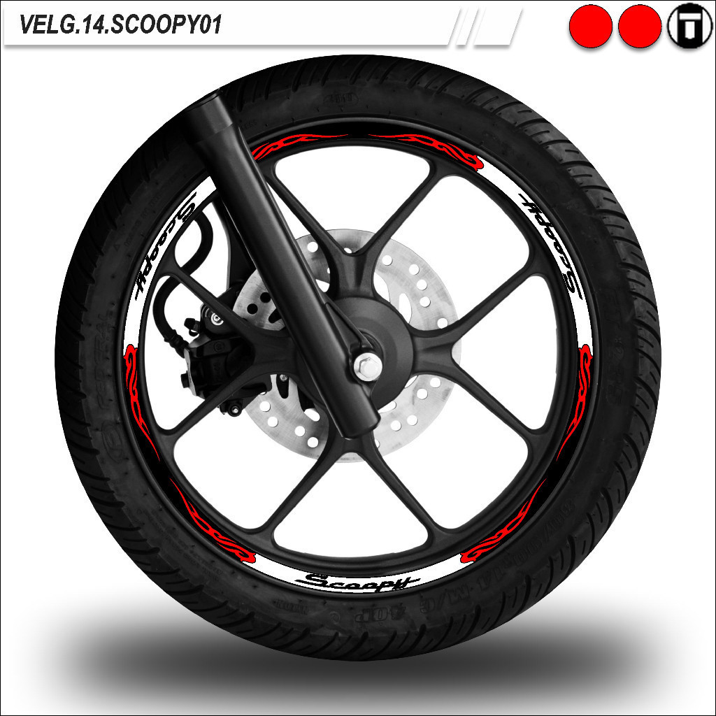 STICKER VARIASI VELG MOTOR RING 14 ALL HONDA SCOOPY 01