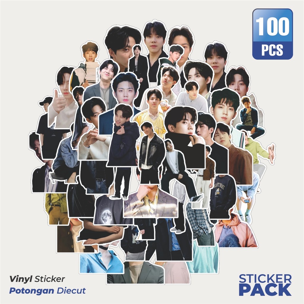 

Super Hemat! 100 PCS Stiker Day6 Do Woon (Yoon Do Woon) Waterproof Aesthetic- Untuk Laptop, Motor, dan Helm - Paper Stationery Pack