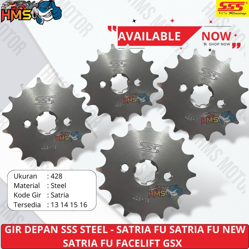 Gir Gear Depan 428 Sss Satria Fu Satria Fu New Satria Fu Face List GSX 13 14 15 16 ORIGINAL SSS