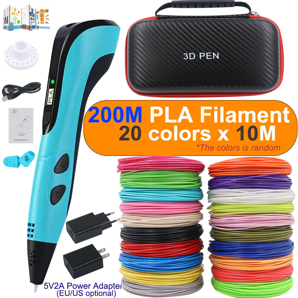 

New Style 3D Printing Pen 3d Pen Set for Children with Power Adapter PLA Filament Travel Case Birthday Christmas Gift for Kids