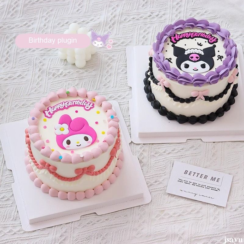 

✅COD✅Topper Hello Kitty Doraemon Melody cinnamoroll kuromi Termasuk tulisan Happy Birthday/Dekorasi Kue Ulang Tahun Anak Sanrio Hiasan Kue Ornamen Karet Lembut