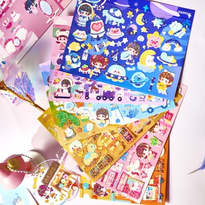 

Sticker Dekorasi Glitter GIRL PLAYFUL EDITION Stiker Deco Journal Anak DIY Diary