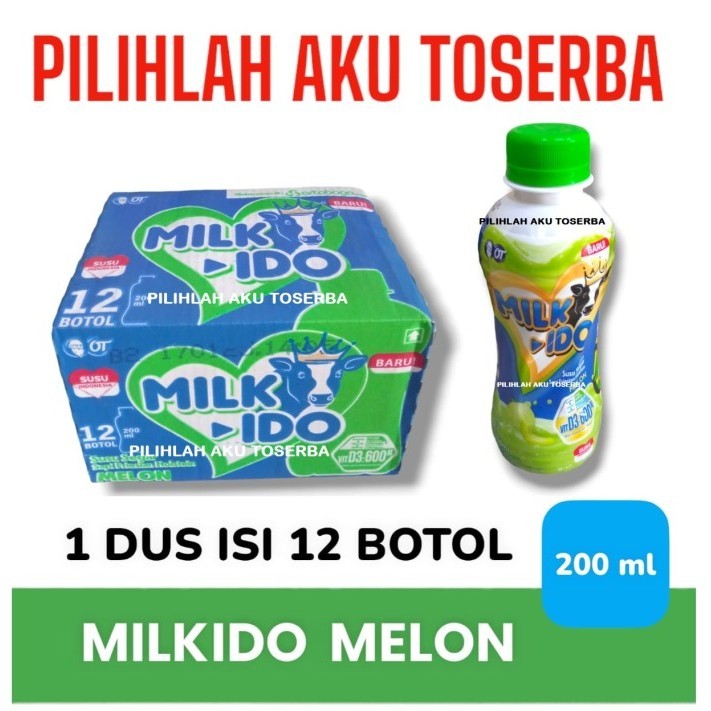 

MILKIDO Susu UHT Rasa MELON 200 ml - (HARGA 1 DUS isi 12 botol)