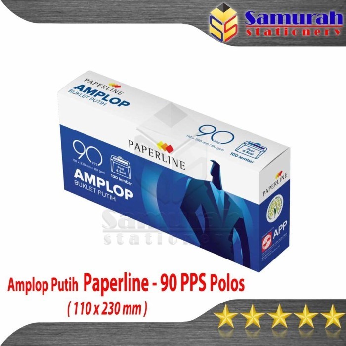 

Amplop Kertas Putih Polos Paperline 90 pps isi 100 ( 110 x 230 mm )