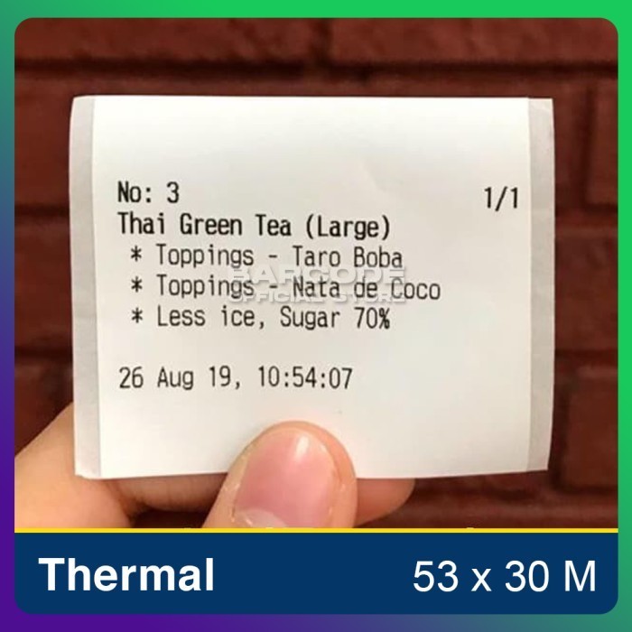 

LABEL STICKER THERMAL 58 X 30 M PRINTER UNTUK EPSON TM-T82 MOKA POS -TAM69