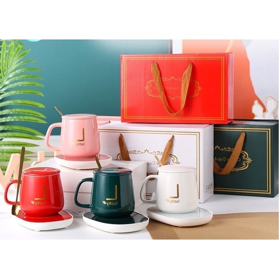 MUG ELEKTRIK - MUG CANGKIR GELAS ELEKTRIK DENGAN TATAKAN PENGHANGAT - MUG ELEKTRIK SET - GELAS MUG H