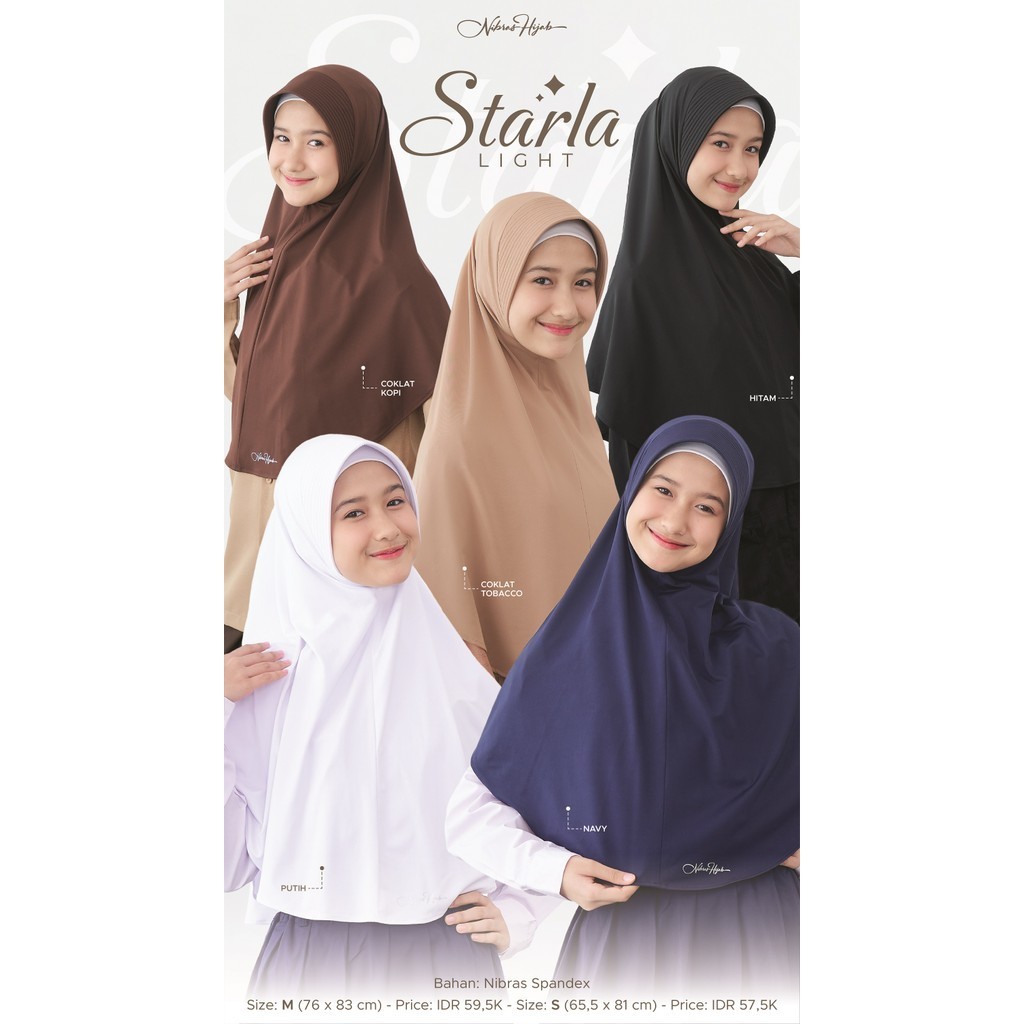 Hijab Wanita Dewasa Terbaru Starla Light by Nibras