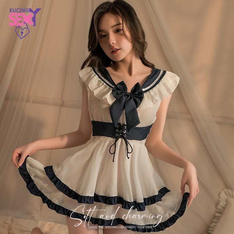 Hiqualitygoods Cosplay Lingeri Jumbo Bodysuit Baju Seksi Sexy Costume Murid QQ-038