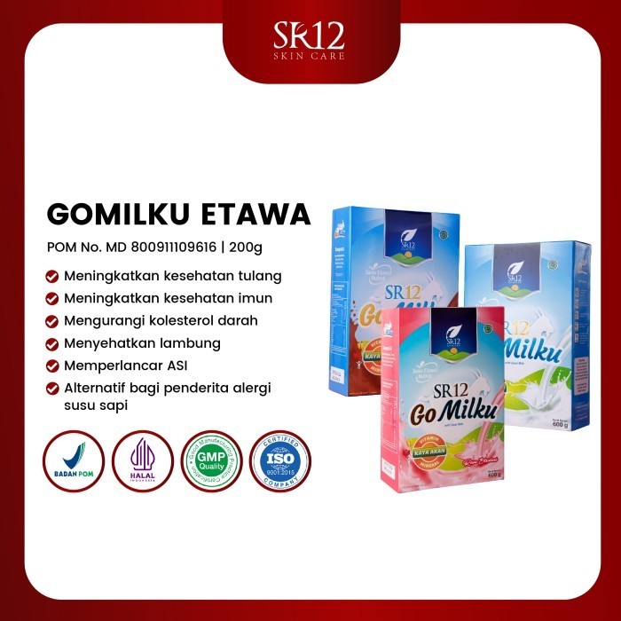 

SR12 | SR12 GoMilku Susu Kambing Etawa Rendah Gula Menyehatkan Tubuh - 200 gr, Original