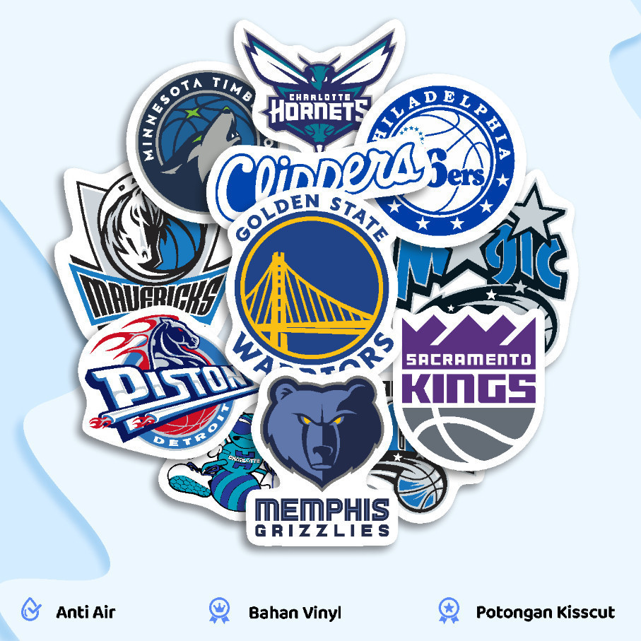 

60 Pcs Sticker Pack Club Basket Untuk Laptop Tumbler Motor Buku Case HP Lemari Kaca