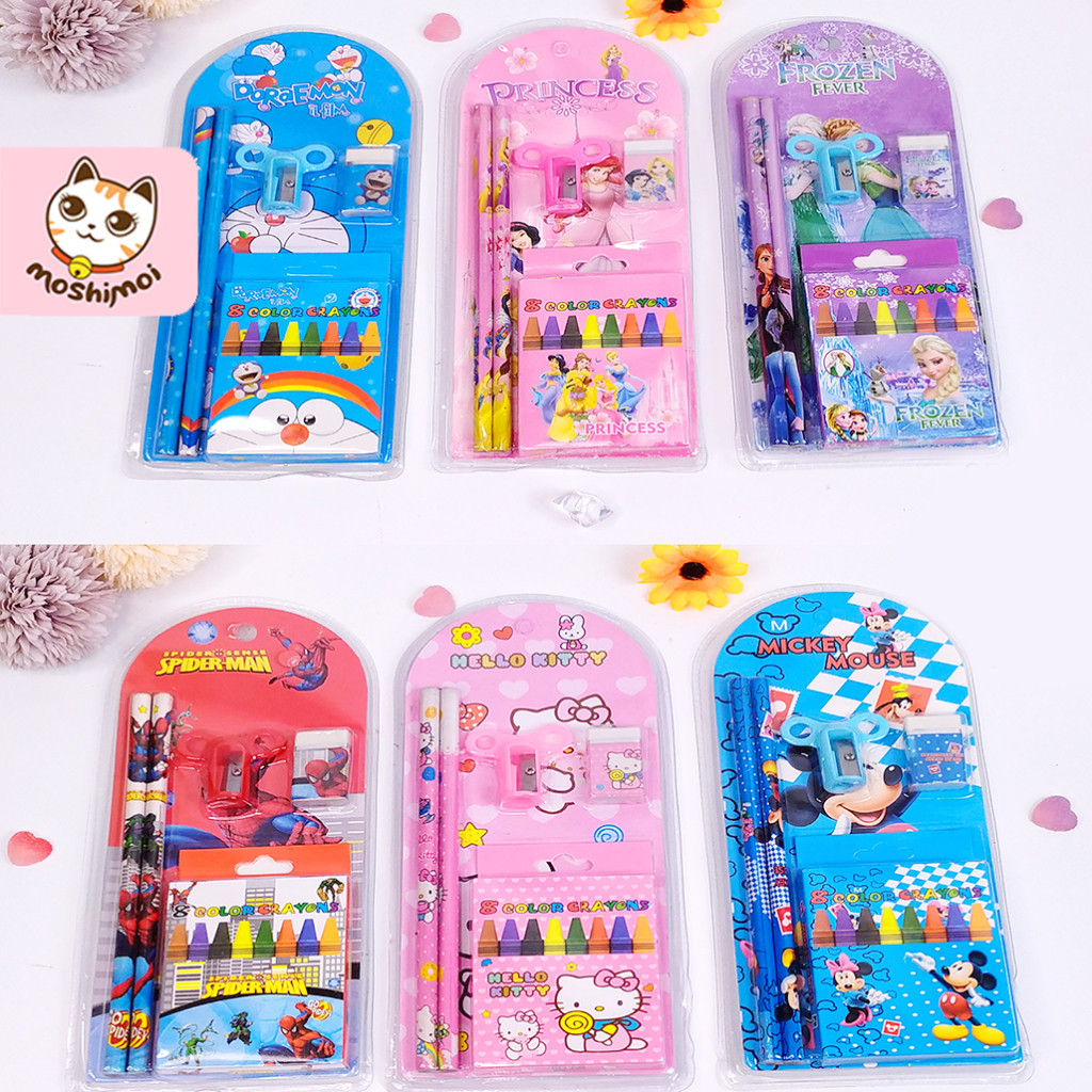 

Paket Alat Tulis Set 5in1 Stationery / Set Study Set Anak Mika Panjang