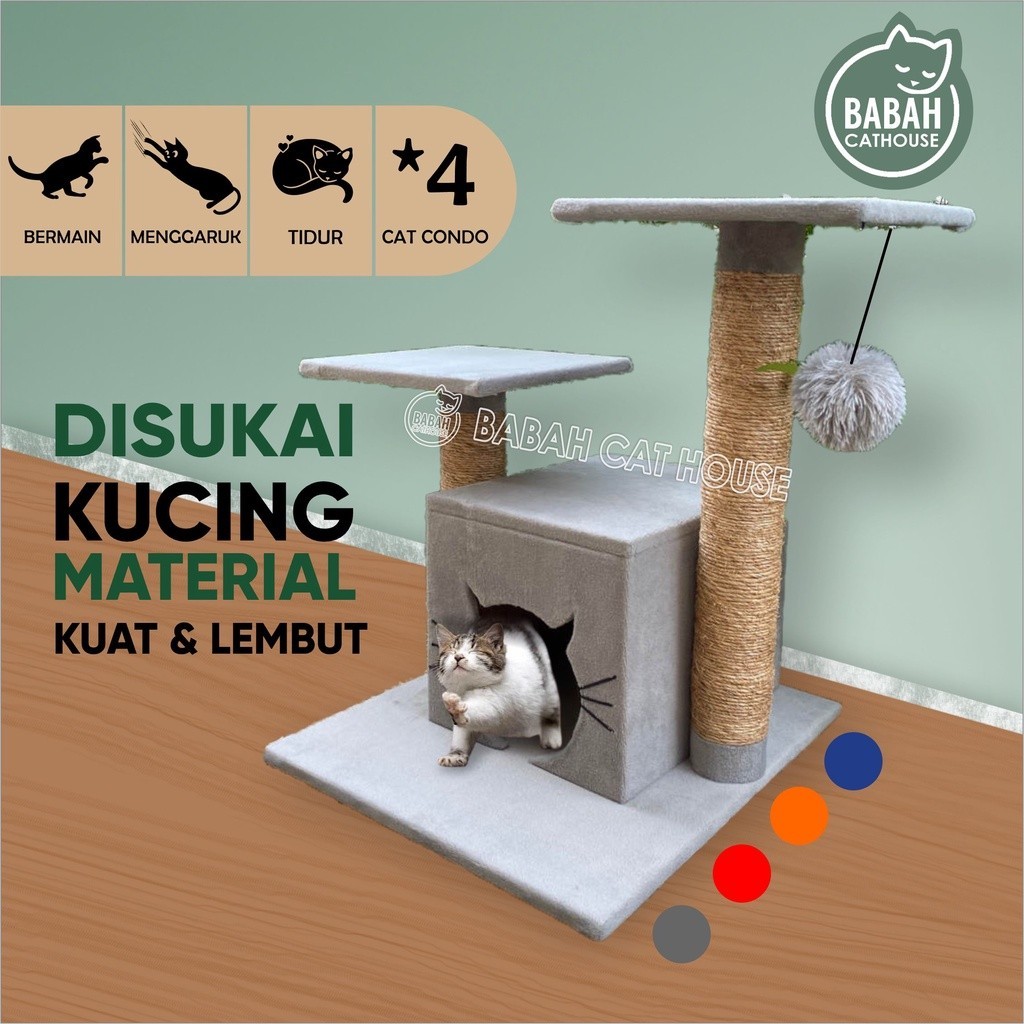 unik dan trbarubisa untuk kucingkecildn besar berkualitas bagus rumah kucing CAT CONDO 04 Pohon Caka