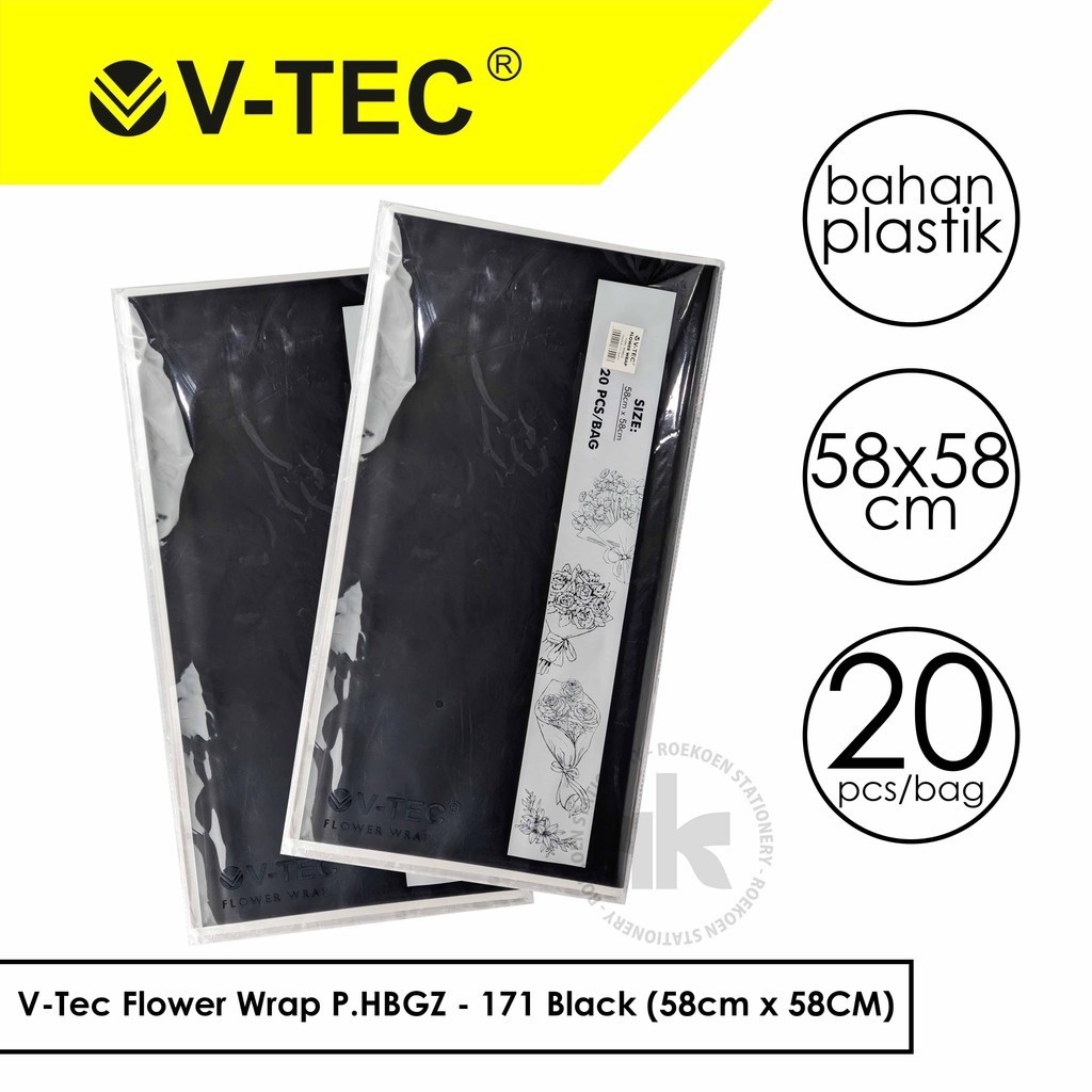 

V-Tec Flower Wrap P.HBGZ - 171 Black (58cm x 58CM)