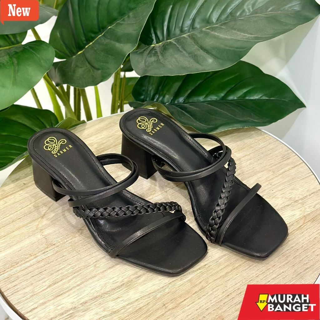 shopee haul sepatu heels wanita SARMER - APRIL HEELS BLACK