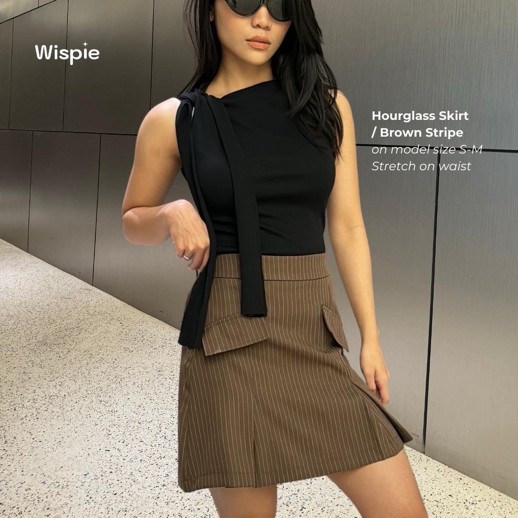 Wispie Hourglass Skirt | Rok Pendek Wanita Berkaret untuk kerja kuliah jalan jalan Mini