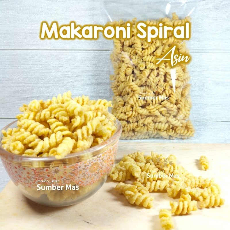 

MAKARONI SPIRAL ASIN 250GR / MAKARONI ULIR / MAKRONI / MACARONI KILOAN