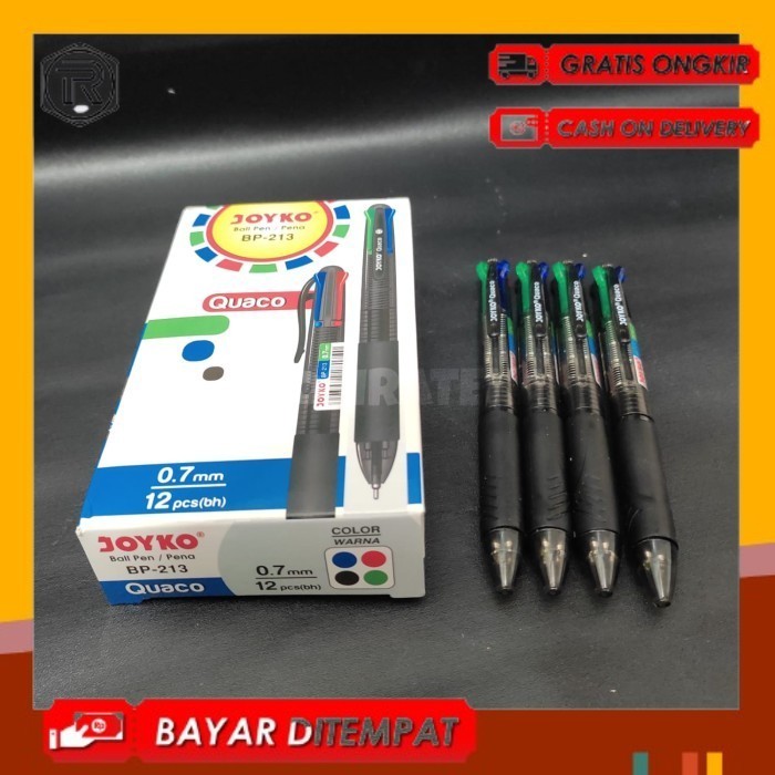 

BALLPOINT, BOLPOIN, PULPEN, BOLPEN QUACO BP 213 4 WARNA JOYKO