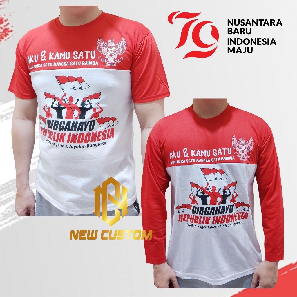 KAOS MERAH PUTIH 17 AGUSTUS  th 79 / kaos 17 agustus 2024// PRODUK MURAH PROMO SALE