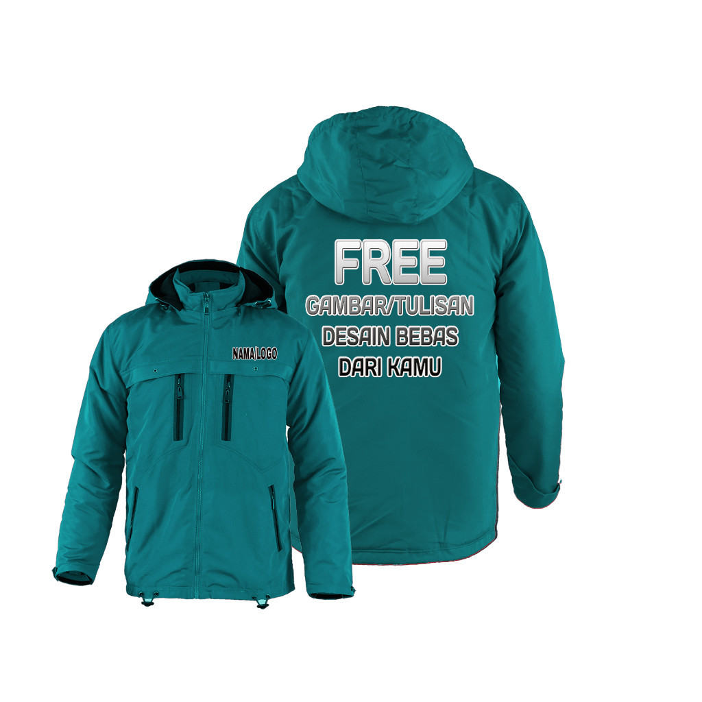 Custom Jaket Pria Wanita Terbaru Traveller  Windbreaker  Touring Motor  Parasut Semi Waterproof// PR