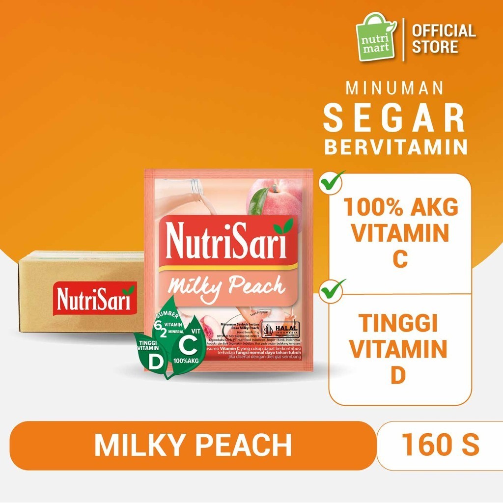 

1 Karton - NutriSari Milky Peach 160 Sachet