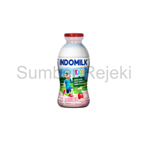 

INDOMILK STRAWBERRY BOTOL 190ML 1PCS | INDOMILK SUSU ANAK