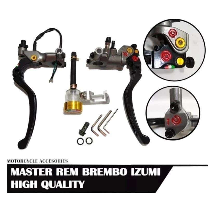 [ DELSER MOTOR ] MASTER REM IZUMI GRADE PREMIUM BAUT TITANIUM UNIVERSAL SET KOMPLIT COMPLETE KANAN K