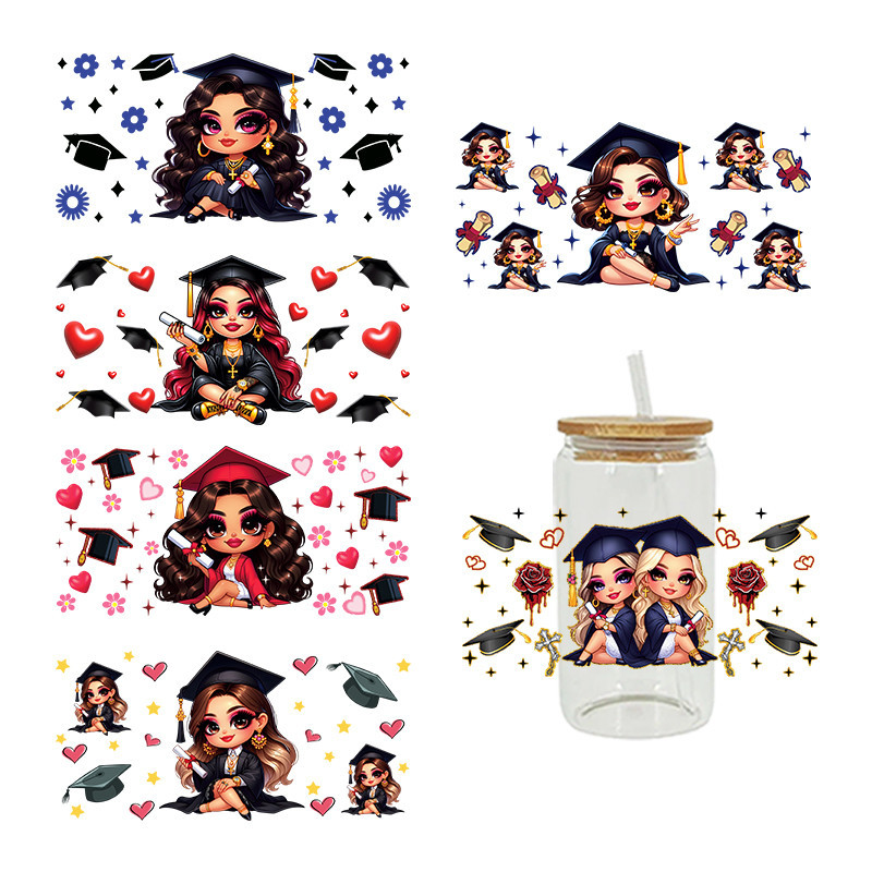 

UV DTF Transfer Sticker School For The 16oz Libbey Glasses Wraps Bottles Cup Can DIY Waterproof Custom Decals D16457